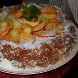 Торта с бисквити и плодове