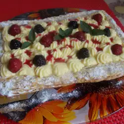 Тарт с ванилов крем с плодове