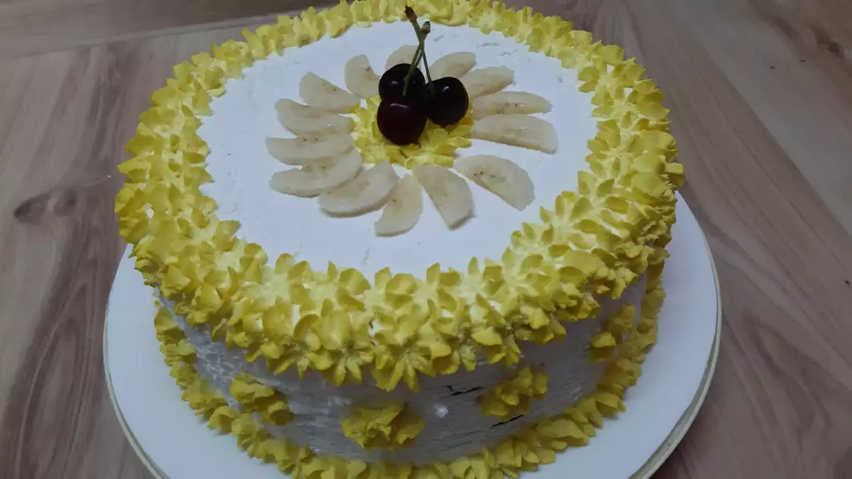 Пандишпанова торта с домашен крем