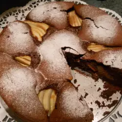 Бадемова шоколадова торта с круши