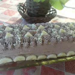Бишкотена торта с банани и сметана