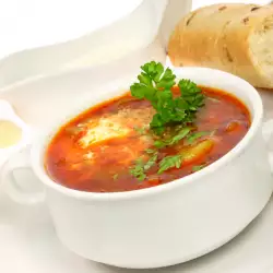 Студена доматена супа с целина