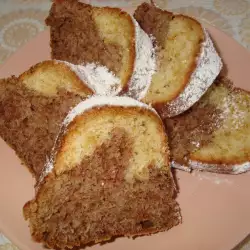 Двуцветен кекс с брашно