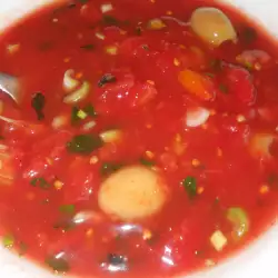 Студена доматена супа с чушки