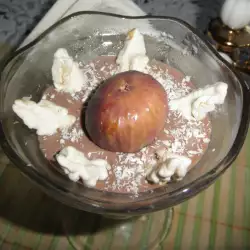 Шоколадов мус със смокини и пресни орехи
