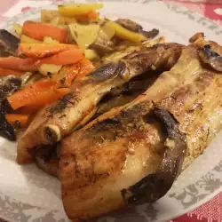 Свински гърди с картофи и моркови на фурна