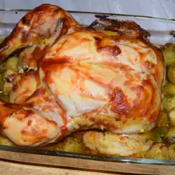 Пиле с брюкселски зелчици