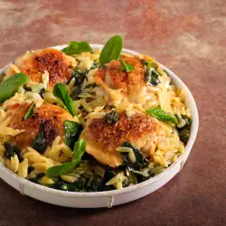 Пиле със спанак и орзо - кремообразно и неустоимо