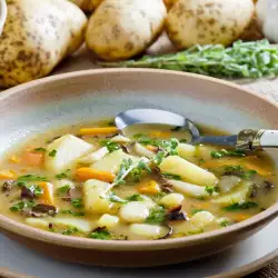 Супа от сухи гъби с картофи