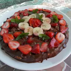 Десерт с череши и ягоди
