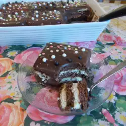Шоколадова бисквитена торта Шахмат