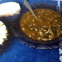 Спаначена супа с киселец и ориз