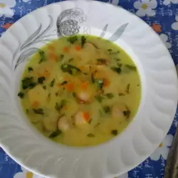 Млечна супа с млади моркови