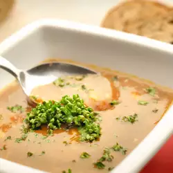 Супа пасирани картофи с магданоз