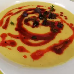 Супа от червена леща с чесън