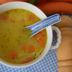 Супа с праз и прясно мляко