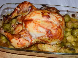 Пиле с брюкселски зелчици
