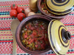Безмесни гювечета с чушки и картофи