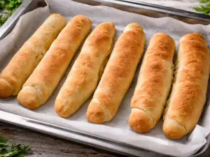 Домашни рогчета със сирене и масло