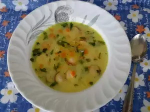 Млечна супа с млади моркови