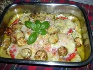 Запеканка от тиквички с гауда и пармезан