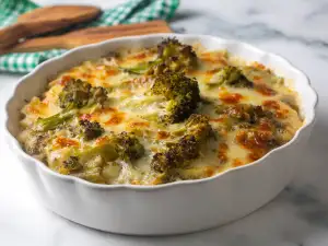 Запеканка с броколи и карфиол