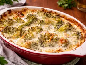 Броколи със сирене и сметана - бърза вечеря