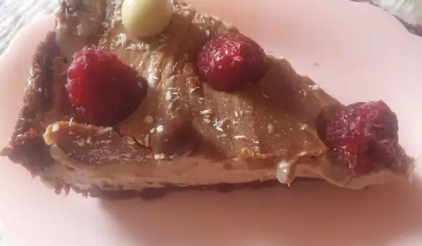 Малинов чийзкейк с шоколад и сметана