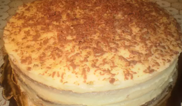 Торта с домашни блатове и млечен крем