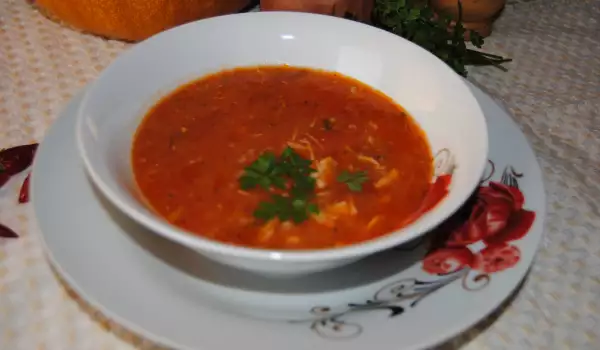 Доматена супа с праз