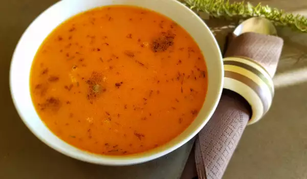 Супа от сушени гъби с шунка
