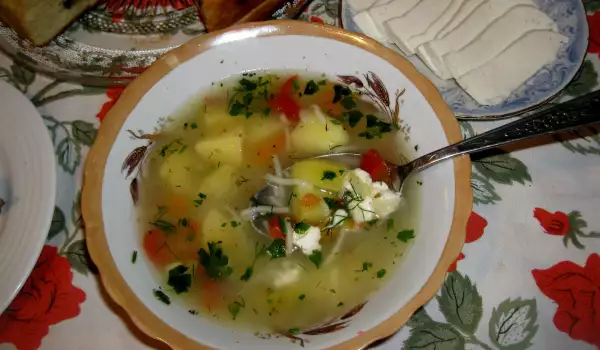Картофена супа с фиде и зеленчуци