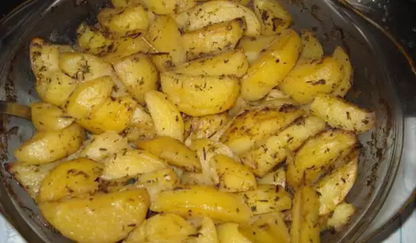 Чеснови картофи с горчица на фурна
