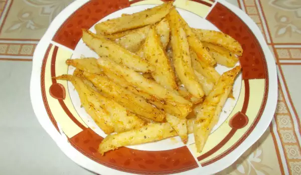 Сотирани картофи с копър на фурна