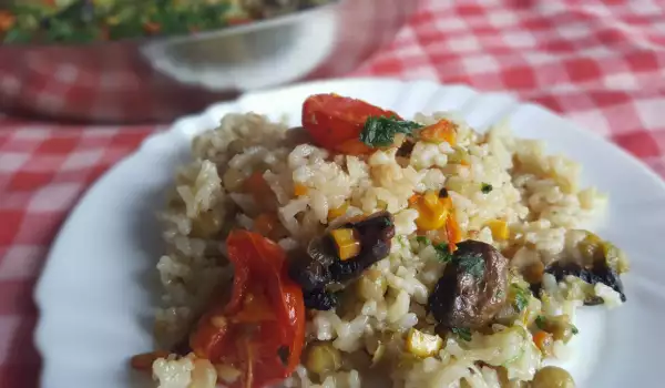 Вкусен ориз със зеленчуци