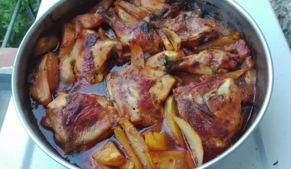 Най-вкусното пиле с картофи