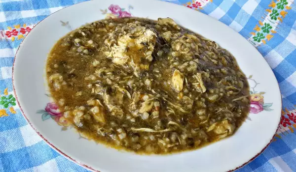 Пилешка манджа с ориз и лапад