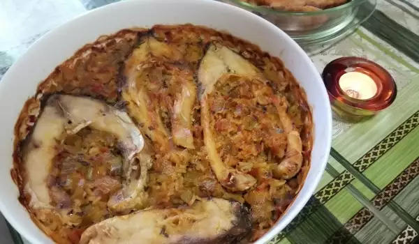 Рибник от шаран с ориз и праз