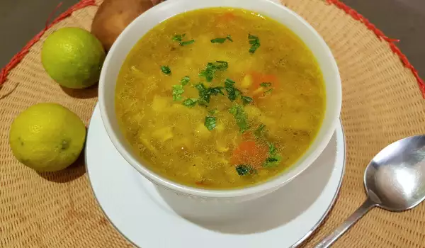 Гъбена супа с фиде и шийтаке