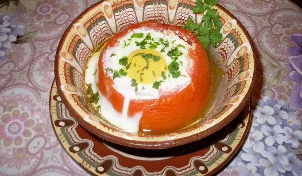 Пълнени домати с шунка и яйце