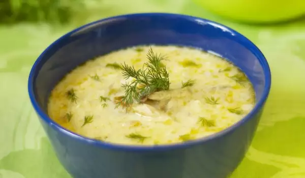 Супа от тиквички и прясно мляко