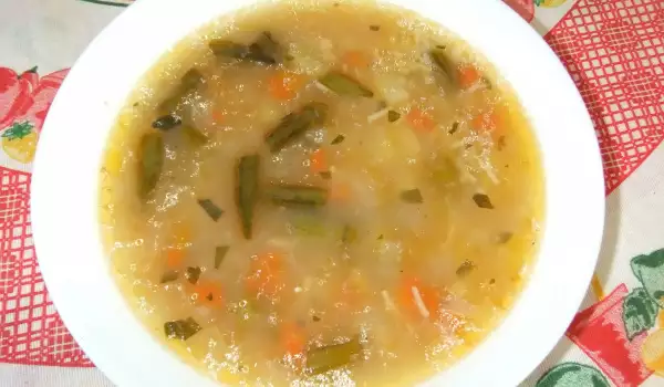 Постна супа с бамя и ориз
