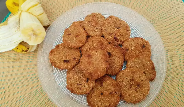 Веган бисквити с овесени ядки и банан