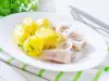 Салата от маринована херинга с варени картофи
