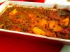 Пилешко с грах и картофи