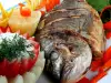 Шаран на скара по средиземноморски