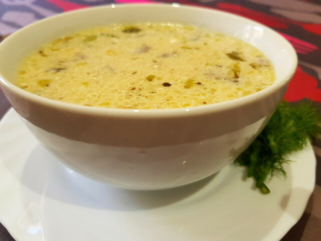 Гъбена супа с манатарки и сметана